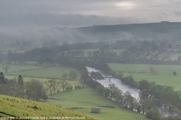 Fog Lifting from Mickleton, Teesdale Picture Board by Richard Laidler