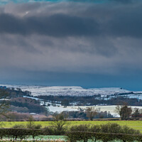 Buy canvas prints of Snow and Dramatic Light on The Stang, Teesdale by Richard Laidler
