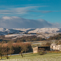 Buy canvas prints of Snow Covered Cronkley Fell from Ash Hill 1 by Richard Laidler