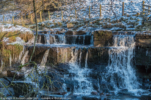 A Wintry Waterfall in Ettersgill, Teesdale Picture Board by Richard Laidler