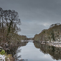Buy canvas prints of Winter Reflections in the River Tees at Wycliffe by Richard Laidler