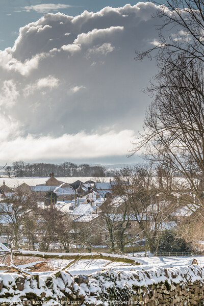 Hutton Magna Village, Teesdale in Snow Picture Board by Richard Laidler
