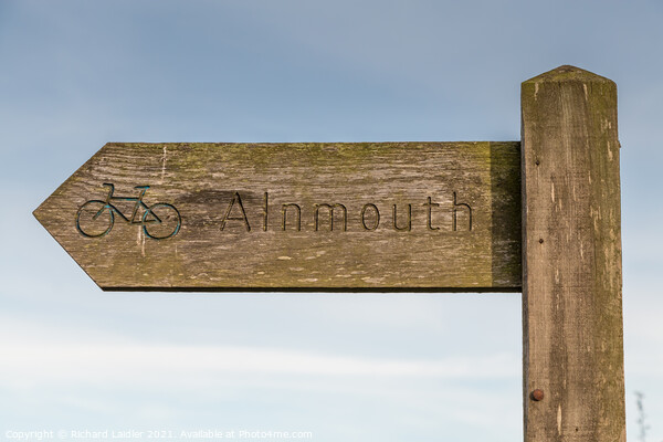 Cycle to Alnmouth Picture Board by Richard Laidler