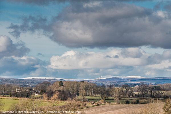 Over Thorpe to Cross Fell from Wycliffe, Teesdale Picture Board by Richard Laidler