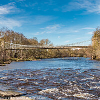 Buy canvas prints of Whorlton Bridge from Downstream by Richard Laidler