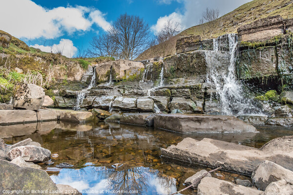Ettersgill Beck Waterfall from Low Level Picture Board by Richard Laidler