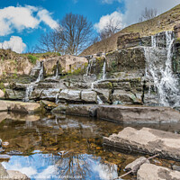 Buy canvas prints of Ettersgill Beck Waterfall from Low Level by Richard Laidler