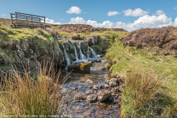 Barningham Moor Beck and Waterfall Picture Board by Richard Laidler