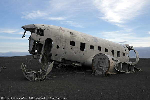 Abandoned plane wreck at Solheimasandur, Iceland Picture Board by Lensw0rld 