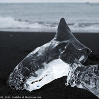 Buy canvas prints of Block of glacial ice shaped like a shark by Lensw0rld 