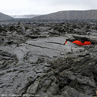 Buy canvas prints of Glimpses of lava in a black lava field in Iceland by Lensw0rld 