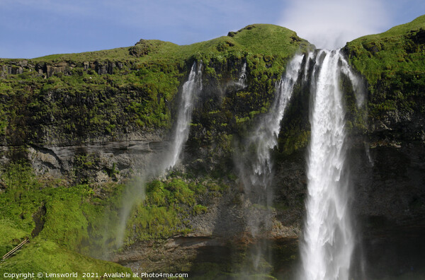 Seljalandsfoss waterfall in Iceland Picture Board by Lensw0rld 