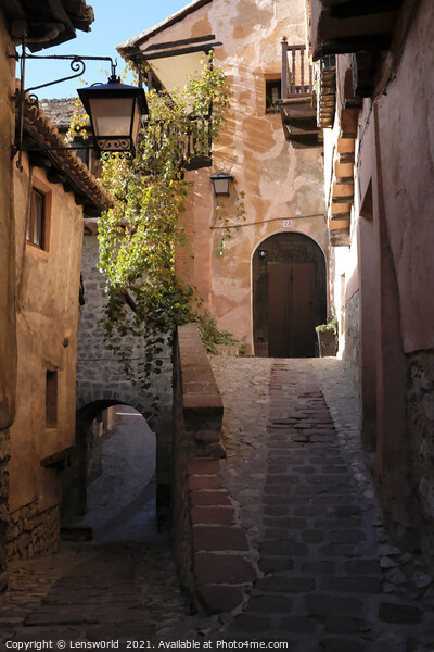 Beautiful old buildings in the mountain village of Albarracin, Spain Picture Board by Lensw0rld 