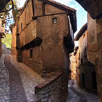Buy canvas prints of Beautiful old buildings in the mountain village of Albarracin, Spain by Lensw0rld 