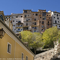 Buy canvas prints of Beautiful buildings in Cuenca, Spain, on a sunny day by Lensw0rld 