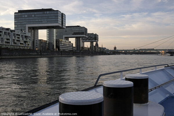 The city of Cologne, Germany, seen from a boat on the Rhine river Picture Board by Lensw0rld 