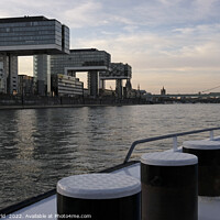 Buy canvas prints of The city of Cologne, Germany, seen from a boat on the Rhine river by Lensw0rld 