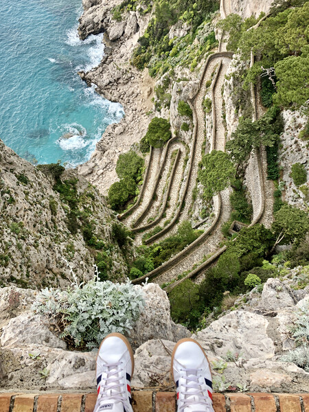 Looking down the cliffs on Capri Picture Board by Lensw0rld 
