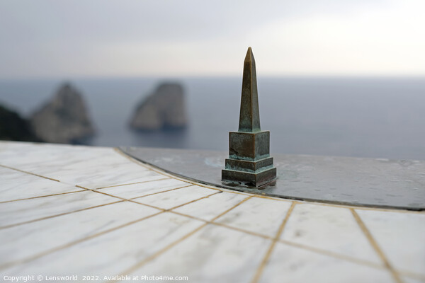 Sundial near the coast of Capri, Italy Picture Board by Lensw0rld 