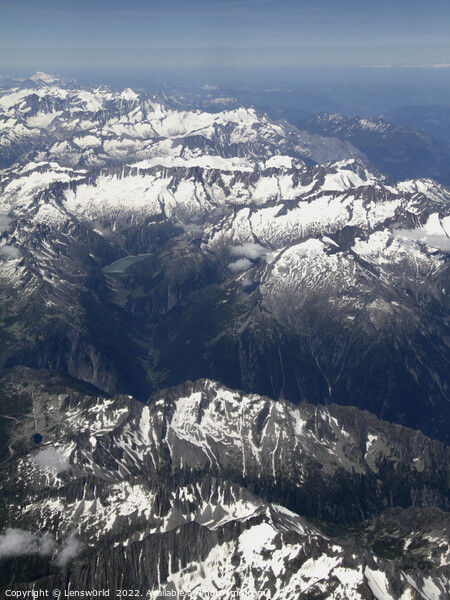 Beautiful view of the Alps from a plane Picture Board by Lensw0rld 