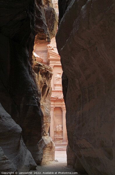 A glimpse of the treasury in Petra, Jordan Picture Board by Lensw0rld 