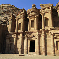 Buy canvas prints of The Monastery in Petra, Jordan by Lensw0rld 