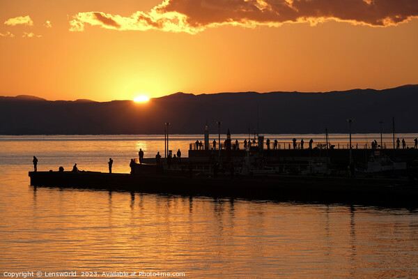 Sunset scene seen in Enoshima, Japan Picture Board by Lensw0rld 