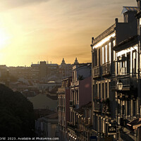 Buy canvas prints of Bright sunset in Lisbon, Portugal by Lensw0rld 