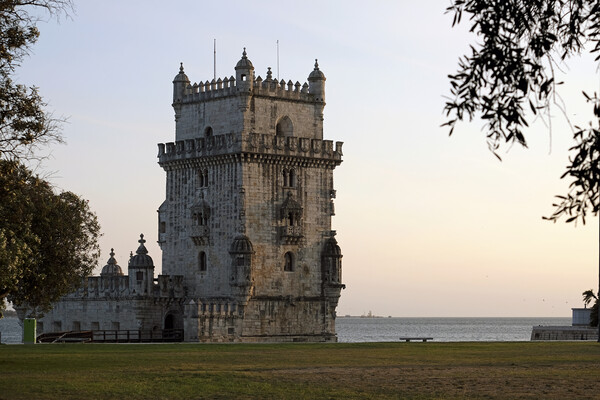 Belém Tower in the evening hours iduring sunset Picture Board by Lensw0rld 