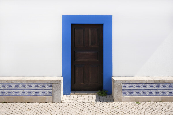 Wooden door in Ericeira, Portugal Picture Board by Lensw0rld 