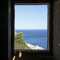 Buy canvas prints of Portugal ocean view window  by Lensw0rld 