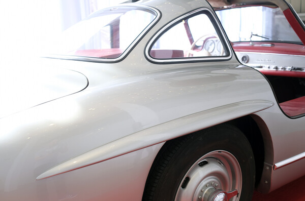 Detail of a classic car with wing doors Picture Board by Lensw0rld 