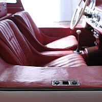 Buy canvas prints of Detail of a classic car with wing doors by Lensw0rld 