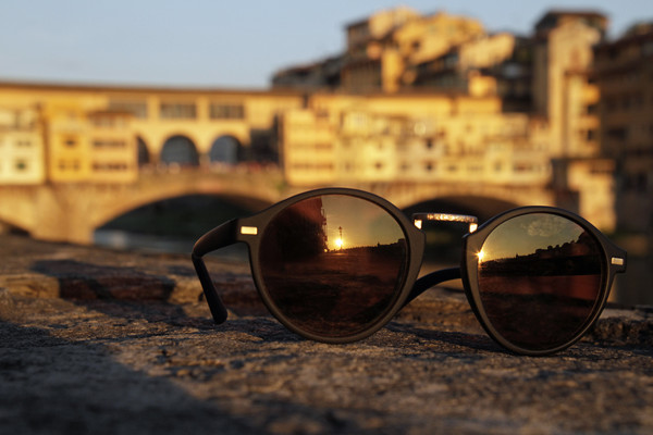 The sun sets over Ponte Vecchio in Florence, Italy Picture Board by Lensw0rld 