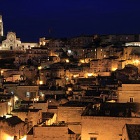 Buy canvas prints of View over the gorgeous city of Matera at night by Lensw0rld 