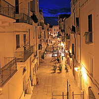 Buy canvas prints of The old town of Bari, Italy, at night by Lensw0rld 