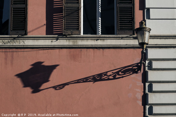 A street light in Rome throwing a long shadow Picture Board by Lensw0rld 