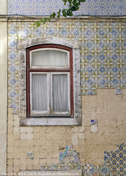 Weathered, but beautiful wall adorned with tiles Picture Board by Lensw0rld 