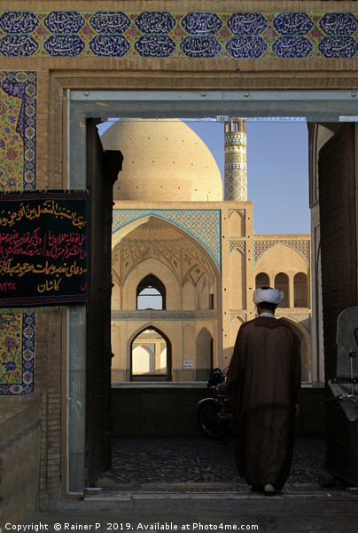 A man enters Agha Bozorg mosque Picture Board by Lensw0rld 