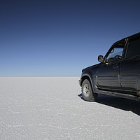 Buy canvas prints of Never stop exploring - driving through Uyuni by Lensw0rld 