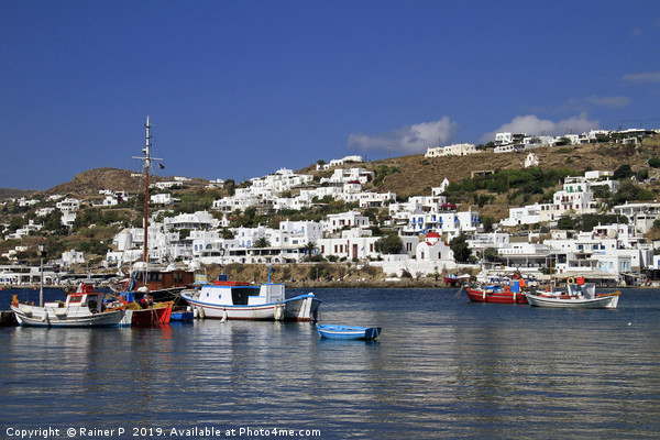 Gorgeous view over the port of Mykonos Picture Board by Lensw0rld 