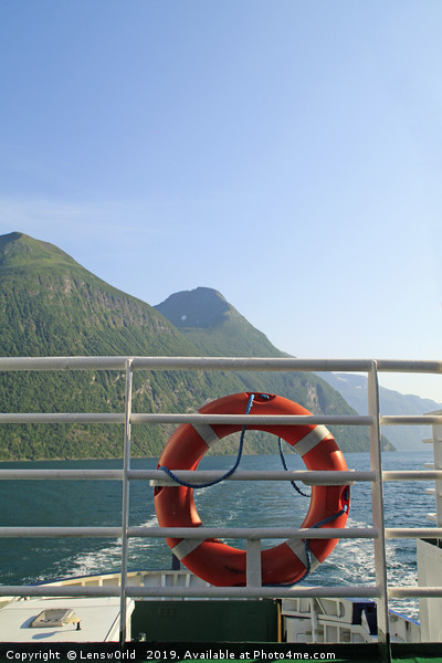 Ferry ride through a fjord Picture Board by Lensw0rld 
