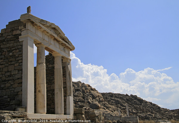 Ancient Greek ruins on Delos, Greece Picture Board by Lensw0rld 