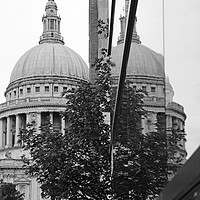 Buy canvas prints of St Paul's Cathedral reflected in a window by Lensw0rld 