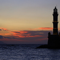 Buy canvas prints of Gorgeous sunset at the port of Chania, Crete by Lensw0rld 