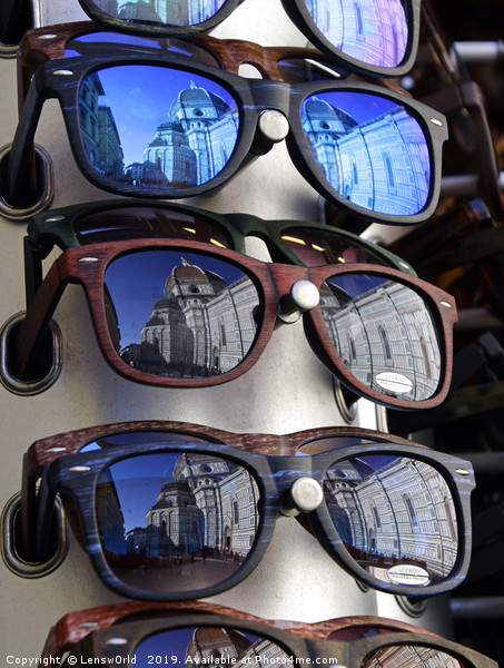 Florence Cathedral reflected in sunglasses Picture Board by Lensw0rld 