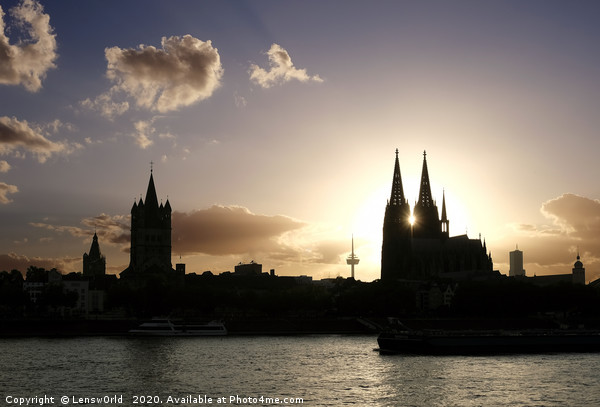 Cologne Cathedral sunset Picture Board by Lensw0rld 