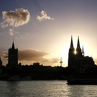 Buy canvas prints of Cologne Cathedral sunset by Lensw0rld 