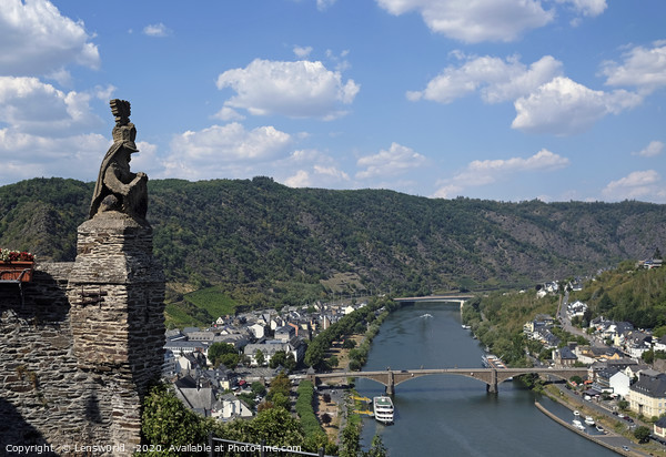 View over the city of Cochem in the Mosel region o Picture Board by Lensw0rld 