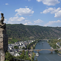 Buy canvas prints of View over the city of Cochem in the Mosel region o by Lensw0rld 